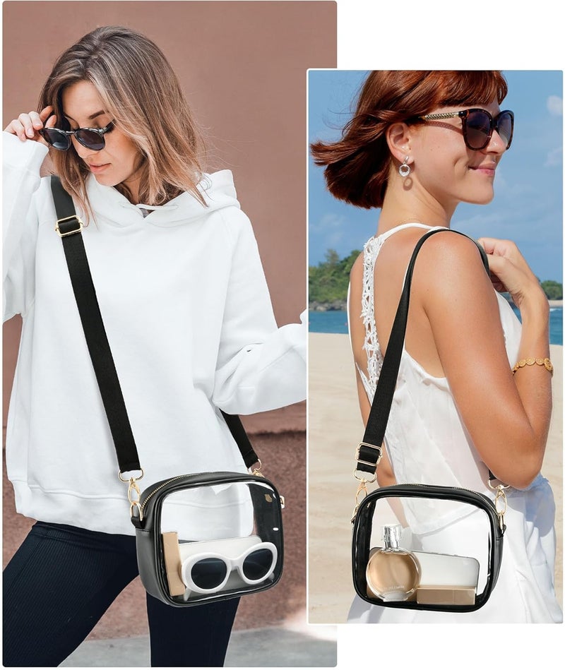 FANGSUN Clear Purse for Women, Clear Crossbody Bag Stadium Approved, Small Transparent Handbag for Concert Event Festival - Image 2